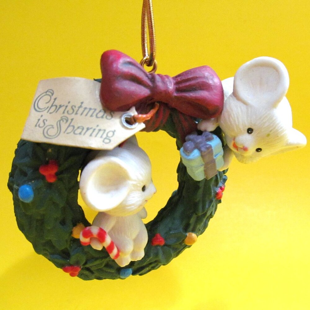 Vintage Christmas Mouse Ornament